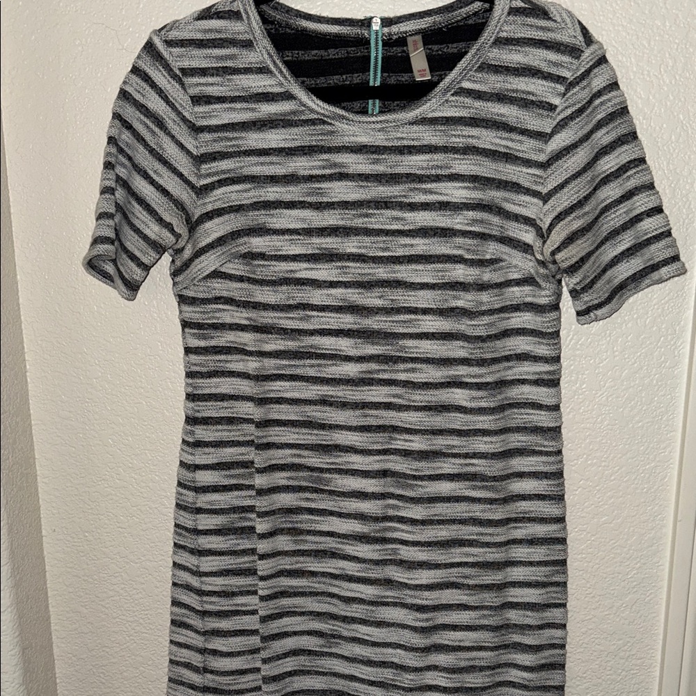 Black and Gray Striped Dress